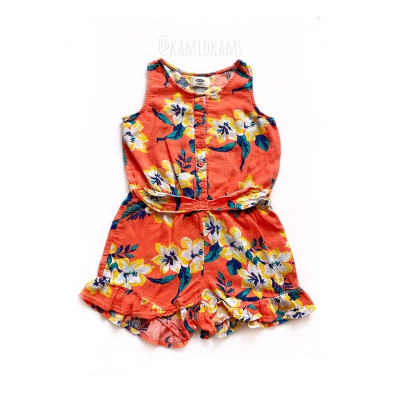 Old Navy Other - Old Navy Gauze Floral Print Romper Size S 6/7